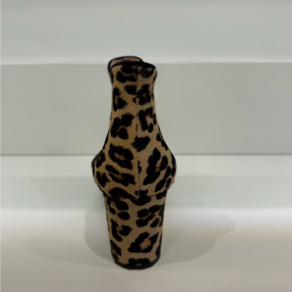 Zara Leopard faux hair ankle boots EU 40 / US 9 - Picture 3 of 8